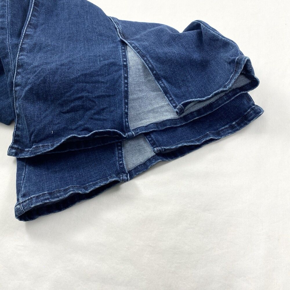 American Eagle Jeans Festival Flare Mid Rise Stretch Denim Womens 12 Blue Hippie - Picture 5 of 13